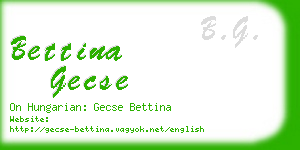 bettina gecse business card